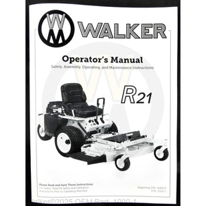 Walker Part # 1000-1 : Operators Manual/MR21