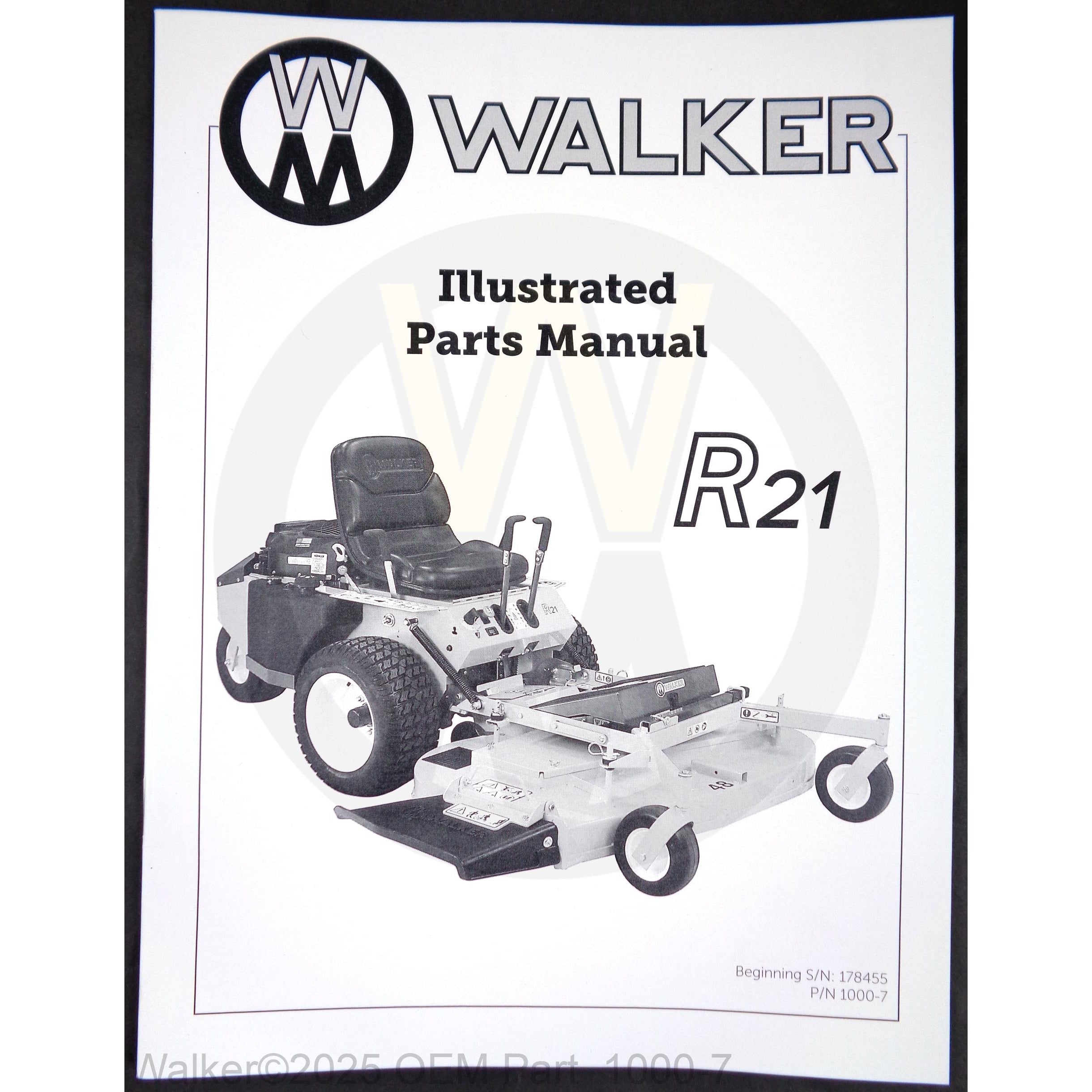 Walker Part # 1000-7 : Parts Manual/MR21