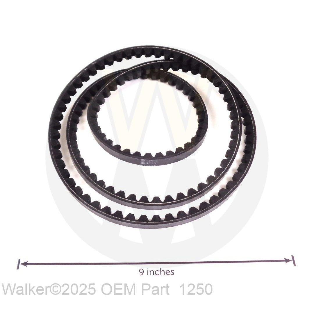 Walker OEM drive belt part 1250 for Model MR21 and MR22 mowers