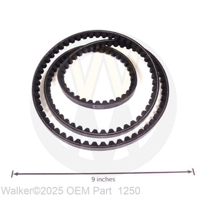 Walker OEM drive belt part 1250 for Model MR21 and MR22 mowers