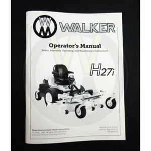 Walker Part # 2000-10 : Operators Manual/MH27I