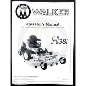 Walker Part # 2000-21 : MH38i Operator's Manual