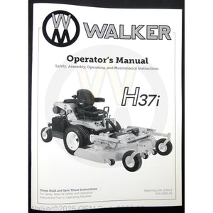 Walker Part # 2000-29 : Operators Manual/MH37i