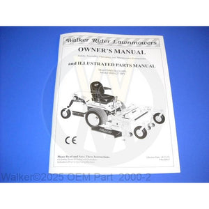 Walker Part # 2000-2 : Owners/Parts Manual/MBS10