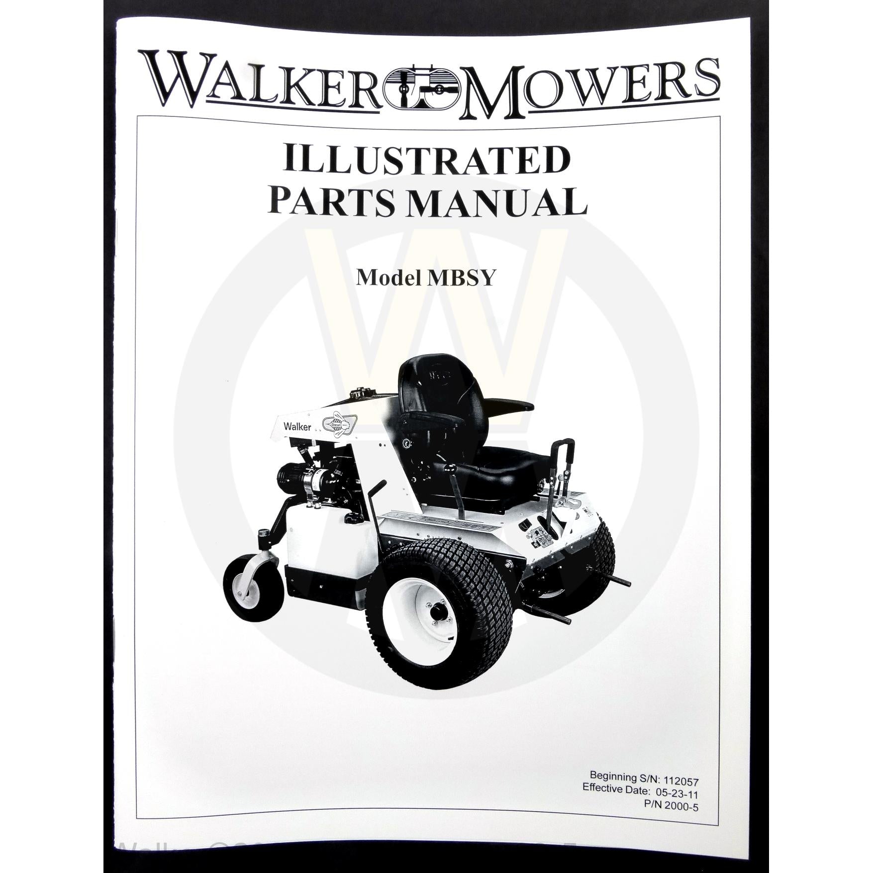 Walker Part # 2000-5 : Parts Manual MBSY 2011