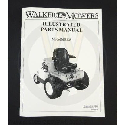 Walker Part # 2000-6 : Parts Manual/MBS29