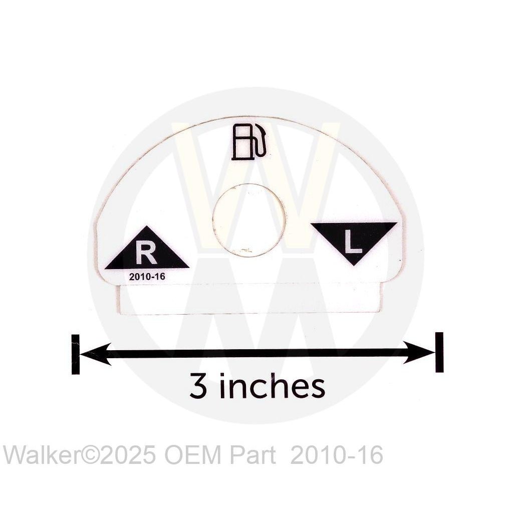 Walker Part # 2010-16 : Decal, Fuel Transfer (Symbolic)