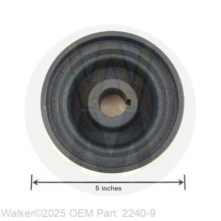 Walker Part # 2240-9 : Blade Drv. Pulley (3.8) W/Shield