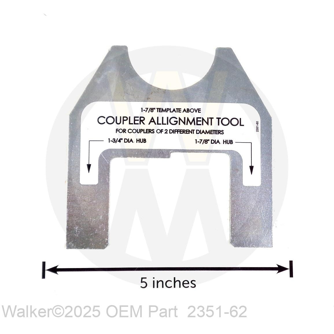 Walker Part # 2351-62 : Coupler Alignment Tool - 1-7/8