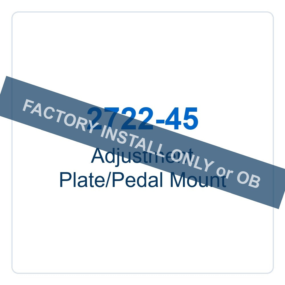 Walker Part # 2722-45 : Adjustment Plate/Pedal Mount