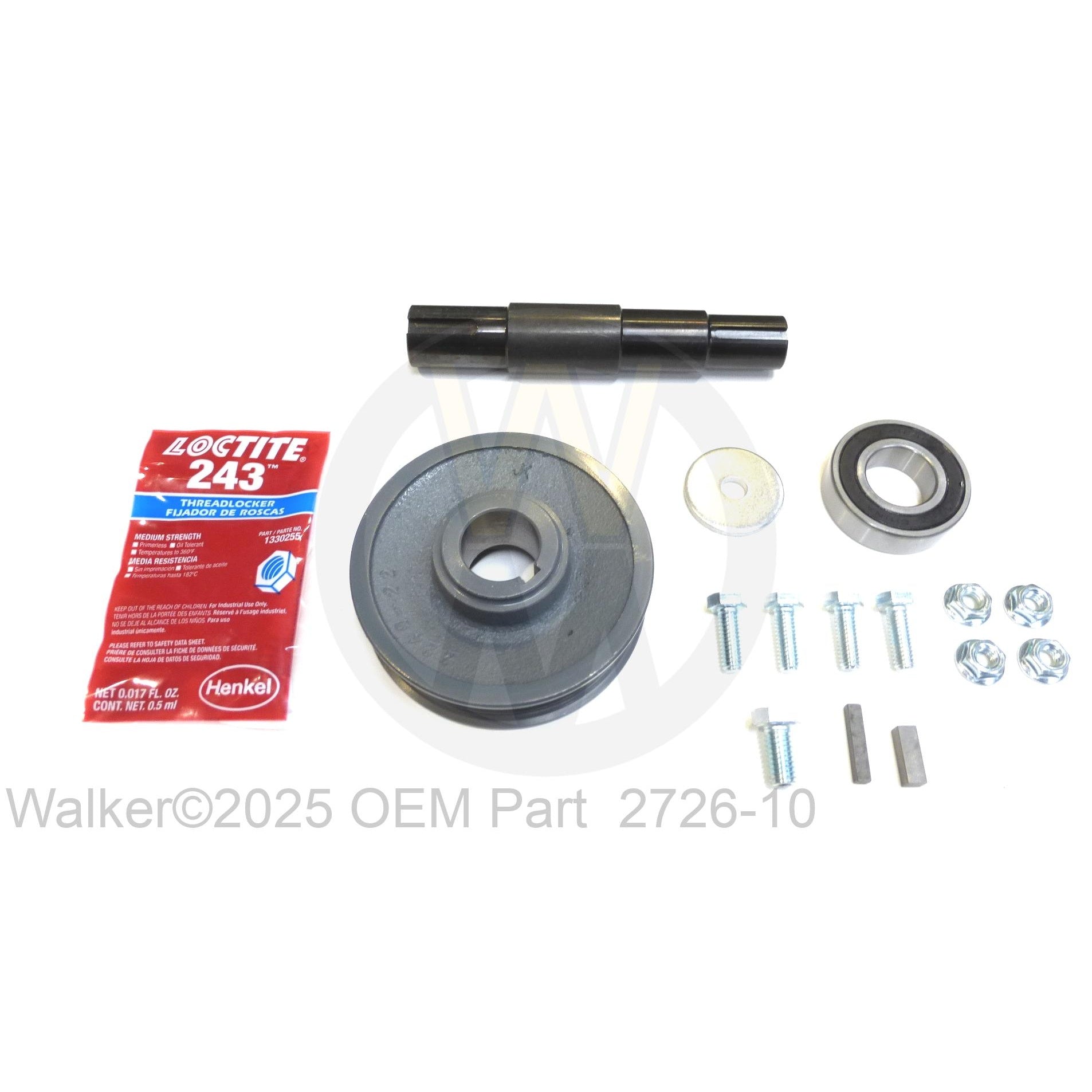 Walker Part # 2726-10 : (NR) Pulley Shaft Upgrade Kit/DR52