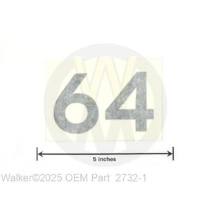 Walker Part # 2732-1 : (NR) Decal (64')