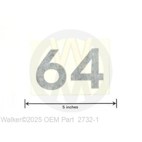 Walker Part # 2732-1 : (NR) Decal (64')