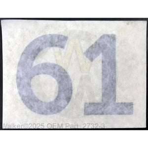 Walker Part # 2732-3 : (NR) Decal (61") 2.375 Tall