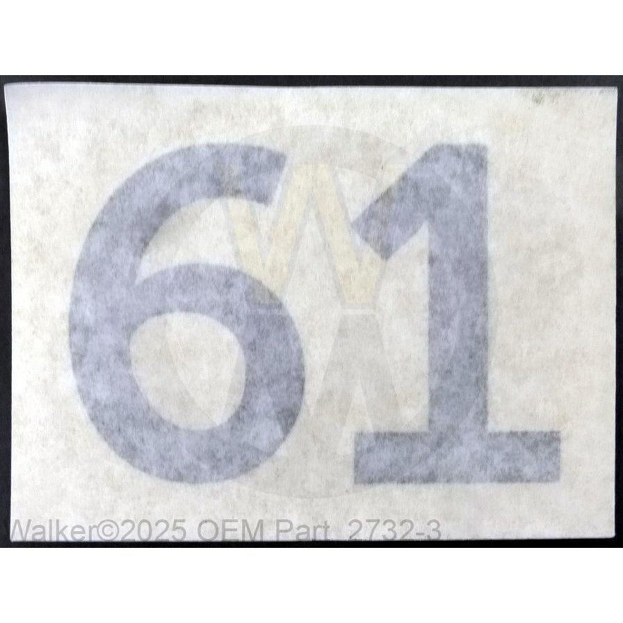 Walker Part # 2732-3 : (NR) Decal (61") 2.375 Tall