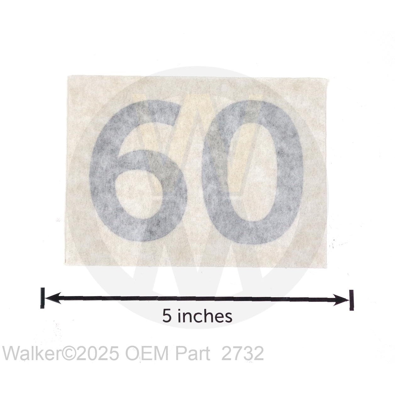 Walker Part # 2732 : (NR) DECAL (60')