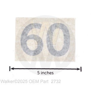 Walker Part # 2732 : (NR) DECAL (60')