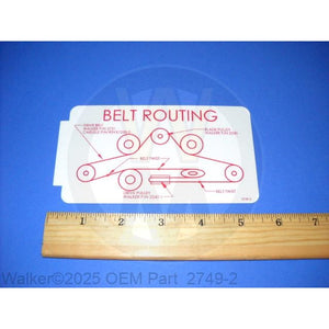 Walker Part # 2749-2 : Decal, Drive Belt Routing