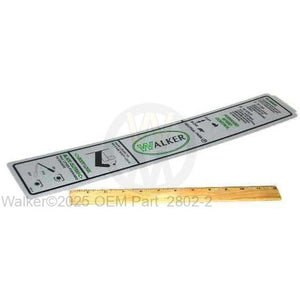 Walker Part # 2802-2 : DECAL, FENDER/RH/LEXAN