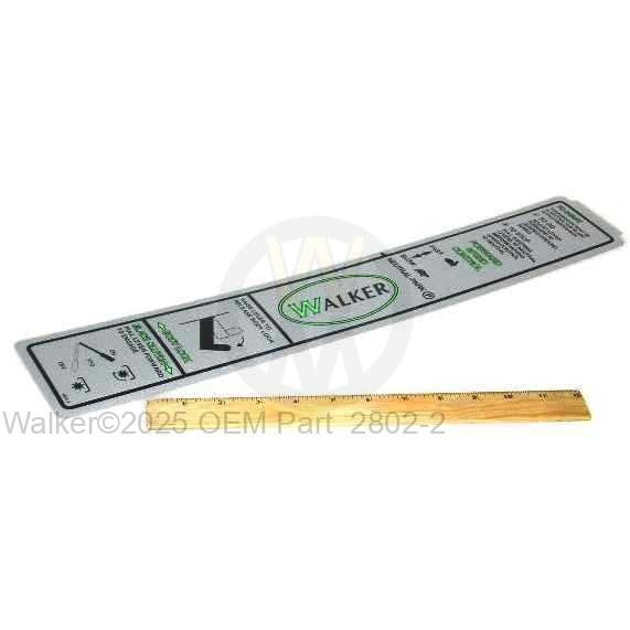 Walker Part # 2802-2 : DECAL, FENDER/RH/LEXAN