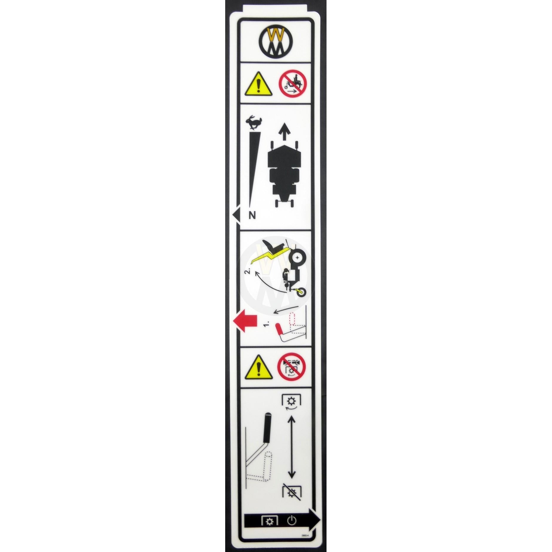 Walker Part # 2802-4 : Decal, Fender/RH/Lexan (Symbolic)