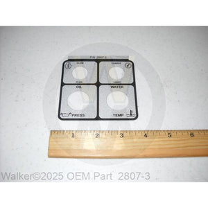 Walker Part # 2807-3 : DECAL, AMP/GLOW PLUG