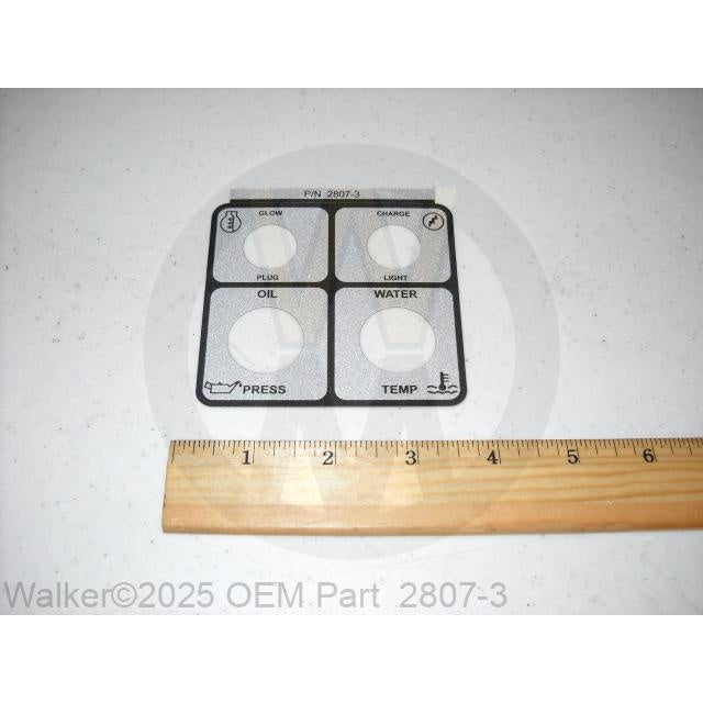 Walker Part # 2807-3 : DECAL, AMP/GLOW PLUG