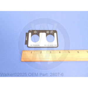 Walker Part # 2807-6 : Decal,Oil Pres/Head Temp (Symbolic)