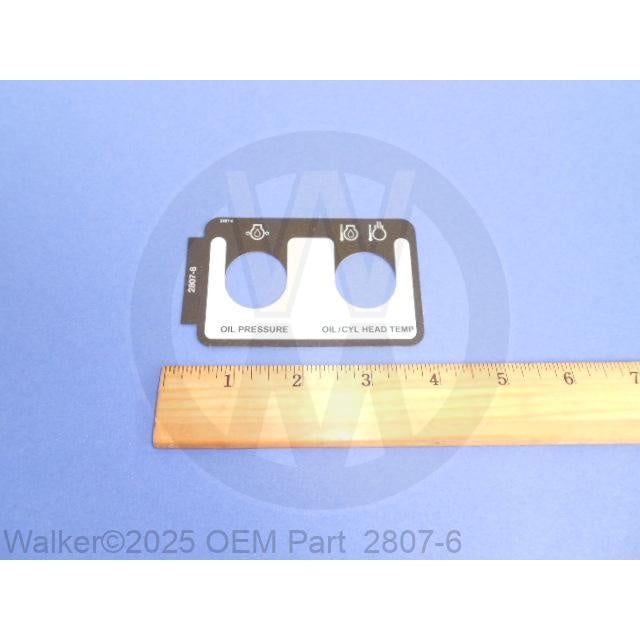 Walker Part # 2807-6 : Decal,Oil Pres/Head Temp (Symbolic)