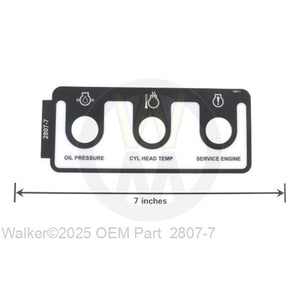 Walker Part # 2807-7 : (NR) Decal, System Warning