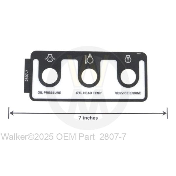 Walker Part # 2807-7 : (NR) Decal, System Warning