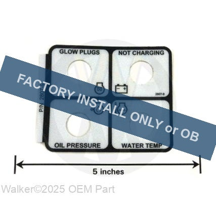 Walker Part # 2807-9 : Decal, AMP/Glow Plug