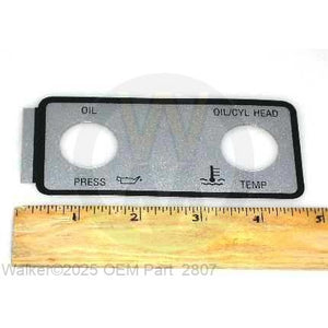Walker Part # 2807 : (NR) Decal,Oil Pres/Head Temp