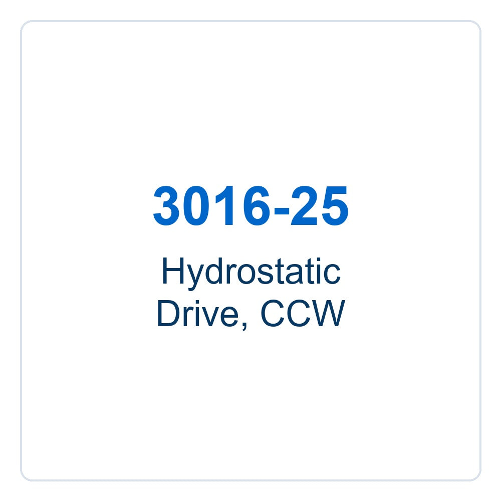 Walker Part # 3016-25 : Hydrostatic Drive, CCW