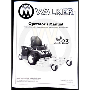 Walker Part # 4000-39 : Operator's Manual, MB23