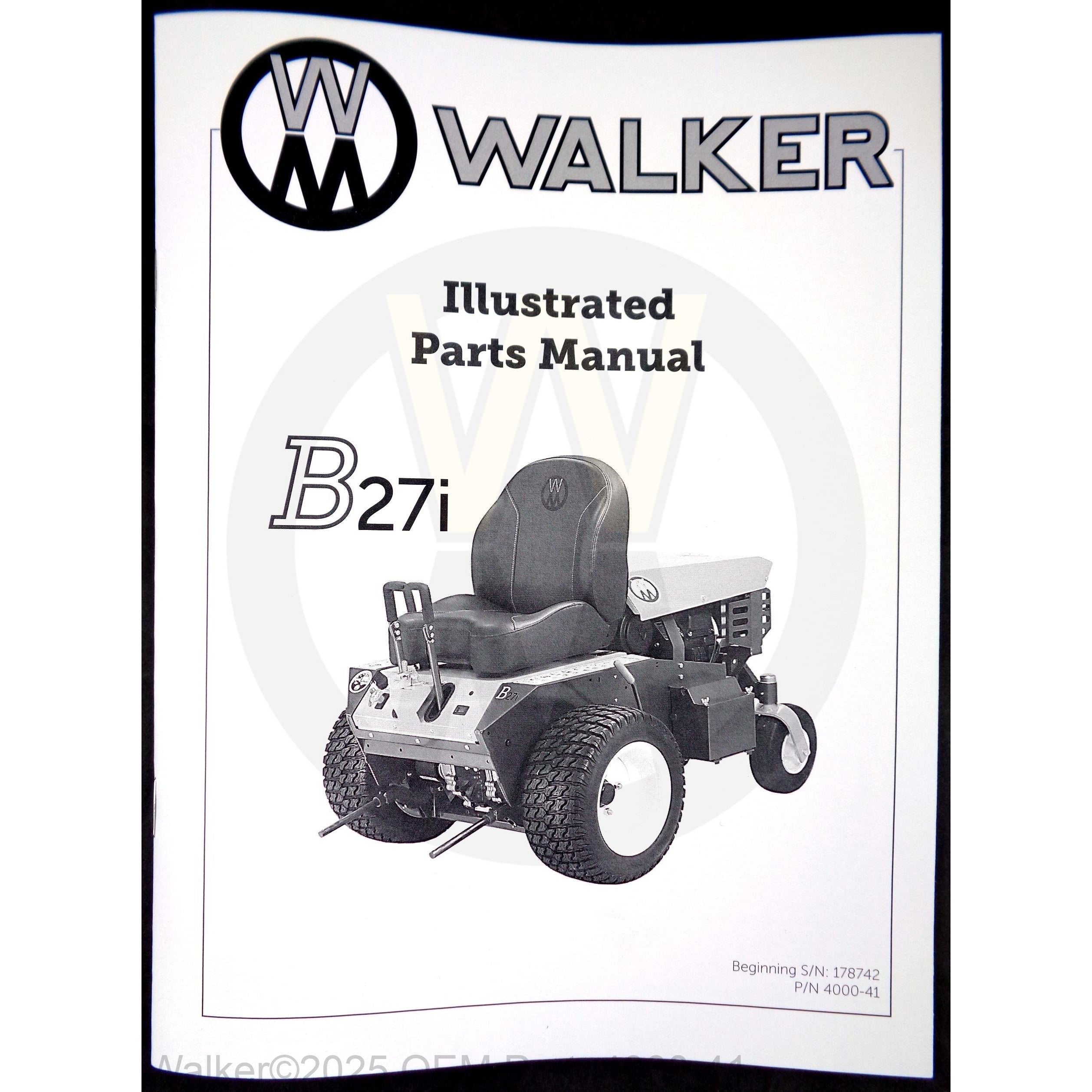 Walker Part # 4000-41 : Parts Manual, MB27i