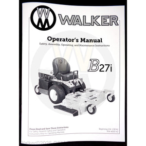 Walker Part # 4000-42 : Operator's Manual, MB27i