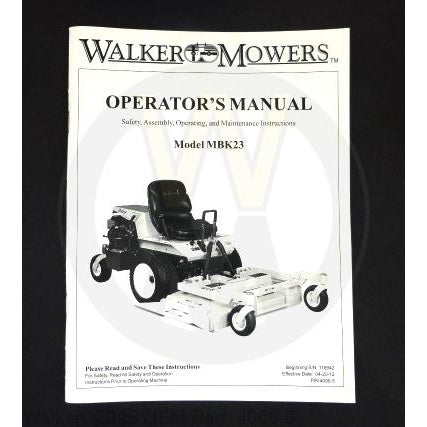 Walker Part # 4000-5 : Operators Manual/MBK23