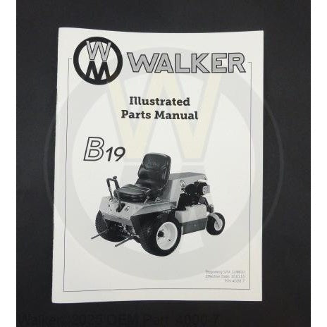 Walker Part # 4000-7 : Parts Manual/MB19