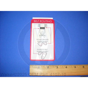Walker Part # 4107-10 : (NR) DECAL, BELT ROUTING