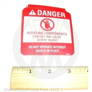 Walker Part # 4107-1 : (NR) Decal, Danger