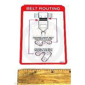 Walker Part # 4107-5 : DECAL, BELT ROUTING