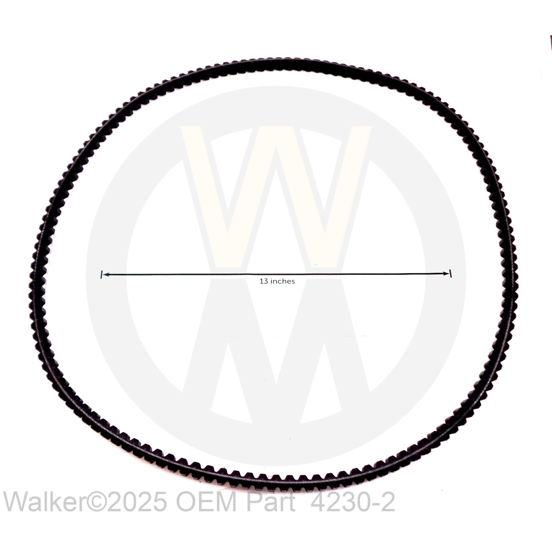Walker Part # 4230-2 : ENG/PTO BELT/SINGLE (4230-1 is the matched set)
