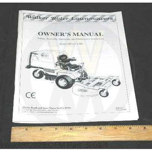 Walker Part # 5000-1 : OWNER'S MANUAL S/97
