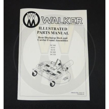 Walker Part # 5000-25 : Parts Manual/Decks/GHS