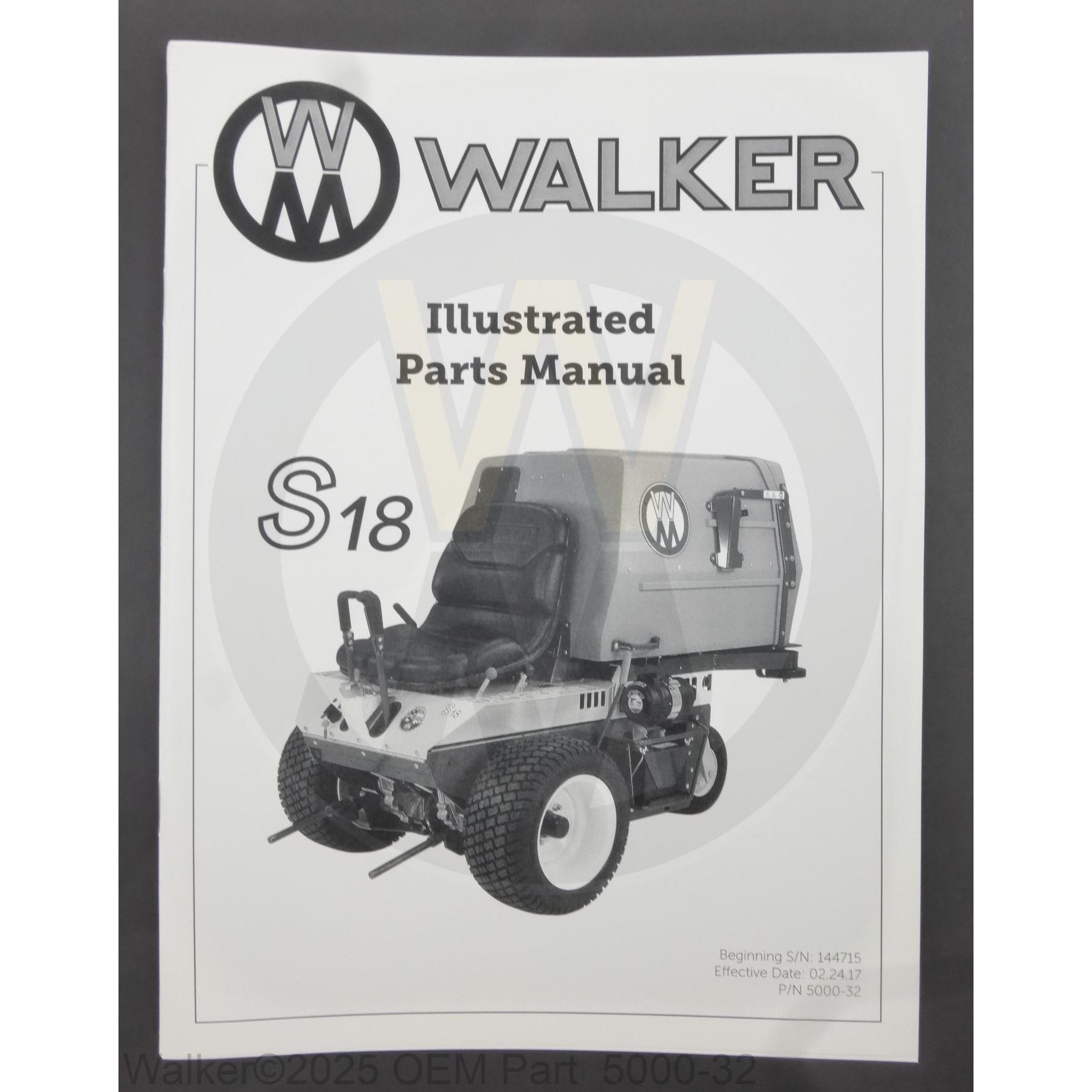 Walker Part # 5000-32 : Parts Manual MS18