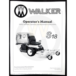 Walker Part # 5000-41 : Operators Manual MS18