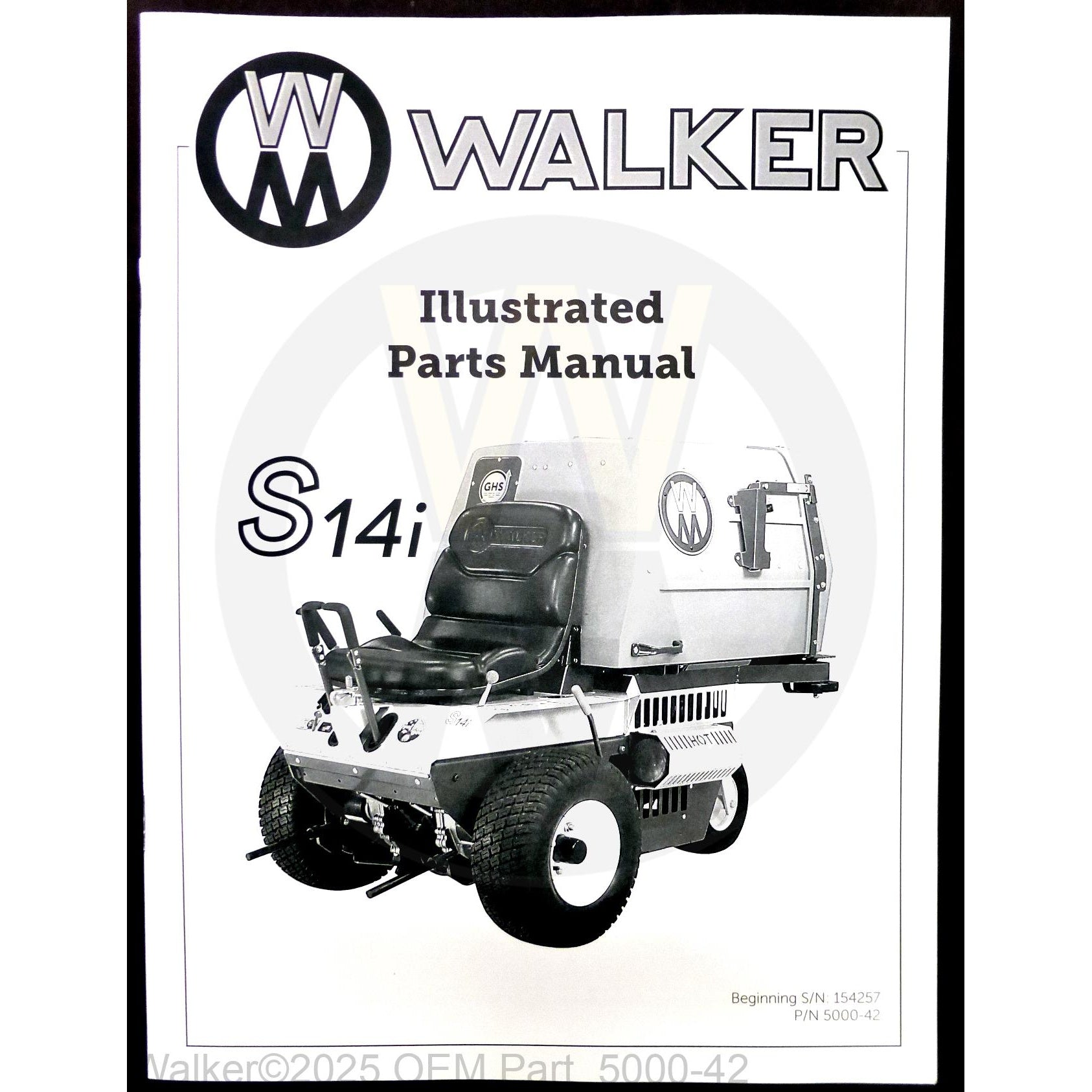 Walker Part # 5000-42 : Parts Manual MS14i