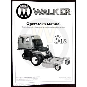 Walker Part # 5000-53 : Operator's Manual, MS18