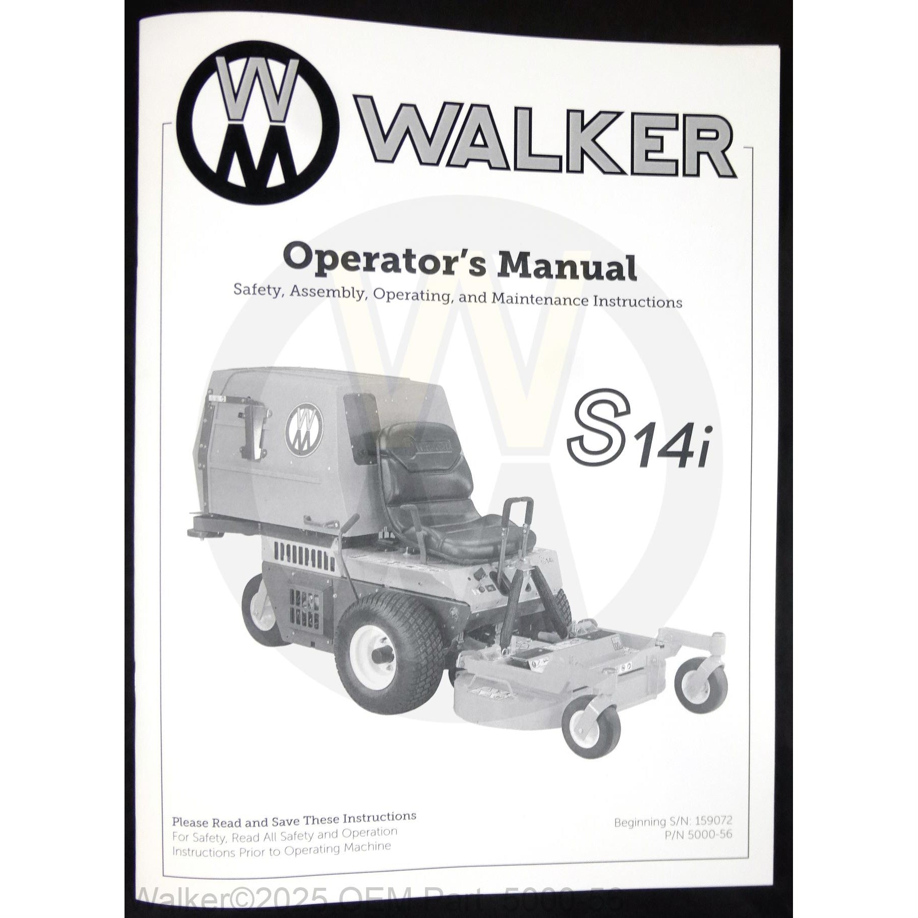 Walker Part # 5000-56 : Operators Manual/MS14i